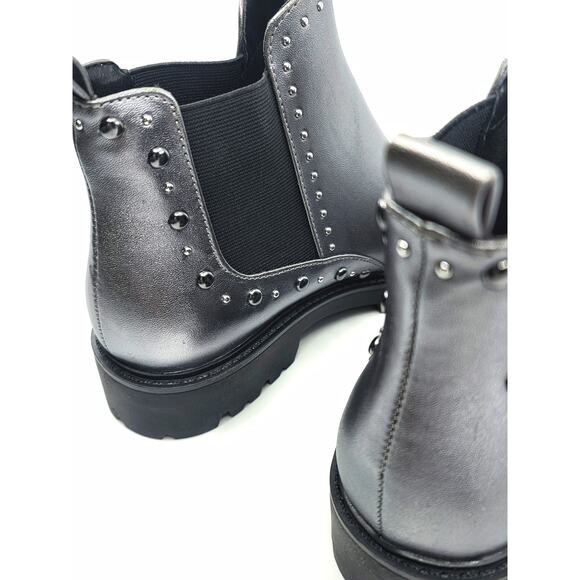 NEW CHARLES DAVID RADAR CHELSEA METALLIC STUDDED BOOTS - 7 - Picture 3 of 14